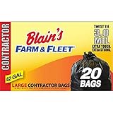 Blainのファーム& Fleet 42ガロン3.0 Mil Contractor Bag with Twist Ties
