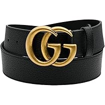 激レア！　グッチ　GUCCI　マーモント　ベルト GGマーモント〕シャイニーバックル レザー ベルトブラック