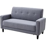 山善(YAMAZEN) ソファー 2人掛け 幅120cm 肘付き グレー KDA-120(GY)