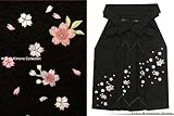 七五三 3歳女の子用 桜刺繍の子供袴【黒】　msb3