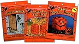 Outdoor Halloween Decor Set - Stuff A Pumpkin Leaf Bag Hanging Spiders (3-Pack) [並行輸入品]