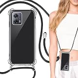 Moto g53j 5G / g53y 5G ケース クリア 透明 カバー motog53j ショルダー 掛縄け ストラップ付き 斜めがけ 携帯ケース 適用 モトローラ Motog53y スマホケース case Heofuixt ソフト tpu バンパーケース 耐衝撃 肩掛け ストラップ 斜め掛け クリアケース 首掛け ショルダーケース 透明カバー 携帯カバー 薄型 軽量 case TPU クリア