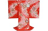 お宮参り 着物 女の子 初着 産着　om-l-252 【女の子用お守りフードセット，贈答用化粧箱，きもの保存用たとう紙 プレゼント！】