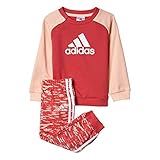 アディダス(adidas) ベビー フレンチテリー上下セット （クルー/ジョガー） MLS03 BK2998 コアピンク/Hコーラル 85