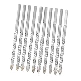 Fenteer ツイストドリルビット　ストレートシャンク　ドリル刃　ドリルアクセサリ　6mm　10個入り