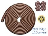 AWESOM 23.3 ft [19.7ft Edge + 12 Corners] Safety Edge & Corner Cushion Guards- Premium Childproofing