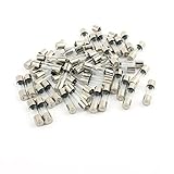 DealMux 250V 4A 5ミリメートルのX 20ミリメートルの即効速断型ガラス管ヒューズ50個