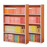 山善(YAMAZEN) (2個組)マンガぴったり本棚カラーボックス CMCR-9060(OR)*2 オレンジ