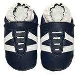 クキートソフト ベビー ルームシューズ スニーカー ネイビー 6-12M