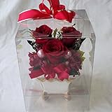 バラのプリザーブドフラワーアレンジメント(赤)「ケース入り」
