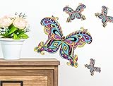 i-love-wandtattoo was-10037壁ステッカーKids "カラフルな蝶花でインチステッカー壁デカール40 Piece
