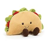 Jellycat アミューズブル タコスぬいぐるみ 6.5インチ - 食べ物のぬいぐるみ - 楽しいギフトアイデア