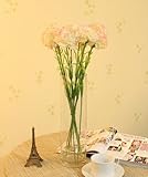 可憐で かわいい 造花の カーネーション 20本 ホワイト × ピンク 母の日 インテリアに