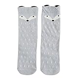 ベビーGirls幼児用Cute FoxソフトコットンブレンドKnee High Socks Hosiery カラー: グレー