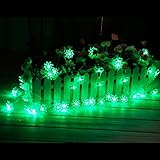 Fuloon　10M 80灯 はすの花庭園ガーデンライト　ロープライト 太陽光パネル搭載 太陽発電　自動点灯　イルミネーション「6色選べる」　クリスマス、パーティー、結婚式 (グリーン)