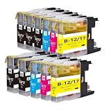 LC12 ブラザーbrother用互換インクカートリッジLC12-4PK*2+黒3本 合計11本 (LC12BK*5 LC12C LC12M LC12Y各2本) 対応機種：MFC-J6710 J5910 J6510 J960 J955 J860 J825 J810 J710 J705 DCP-J940 J925 J840 J740 J725 J540 J525