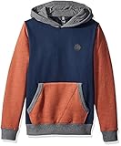Volcom Boys' Big Boys' Single Stone Colorblock Pullover Hoodie Youth Navy L [並行輸入品]