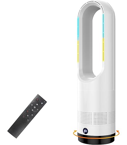 セラミックヒーター　羽根なし 電気ファンヒーター　セラミックファンヒーター Amazon.co.jp: セラミックヒーター タワーファン スリム扇風機