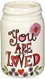 Enesco Our Name is Mud by Lorrie Veasey You Are Loved Mason Jar, 6-Inch [並行輸入品]