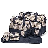 Mom Miya 5-in-1 Multifunction Large Capacity Baby Diaper Bag Nappy Changing Pad Travel Mummy Bag Tot