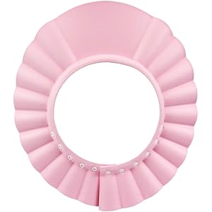 ING STYLE 6段階のサイズ調整ができる! シャンプーハット 子供から大人まで使える (ピンク)