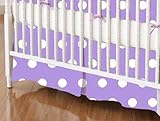 SheetWorld - MINI Crib Skirt (24 x 39) - Polka Dots Lavender - Made In USA by sheetworld