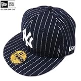 NEW ERA(ニューエラ) 「5950 ニューヨークヤンキース・ピンストライプ」キャップ・ネイビー×オフ【1603】 【C】 7(55.8センチ) ネイビー×オフ(NVY/WHT)