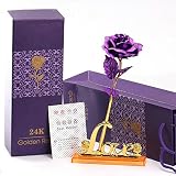 ZMAYA STAR 24K 金箔 盛り薔薇 花 バラ 贈り物 超豪華！ プレゼントとして、結婚祝い、出産祝い、贈り物、お誕生日、卒業、母親、恩師にも最適ですカード付き バレンタインデー 誕生日 プレ