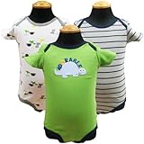 Carter's（カーターズ）ボディスーツ3枚セット（恐竜・グリーン） [Baby Product]