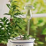 ガラス 自動灌水装置 ガーデン 観葉植物 盆栽 自動水まき 給水装置 水やり 散水 潅漑栽培家 (キノコ)