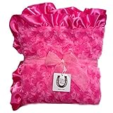 Max Daniel Designs | Bubble Gum Pink Rosebuds Double-sided Baby Blanket by Max Daniel Designs