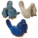 ストローファーム 鳥の親子 【3点セット】 ガーデンオーナメント