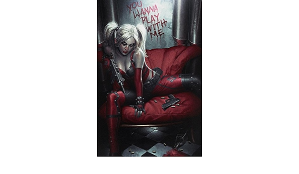 Amazon Co Jp ハーレークインバットマンコミックホットガールプリントポスター24x36インチ 並行輸入品 ホーム キッチン