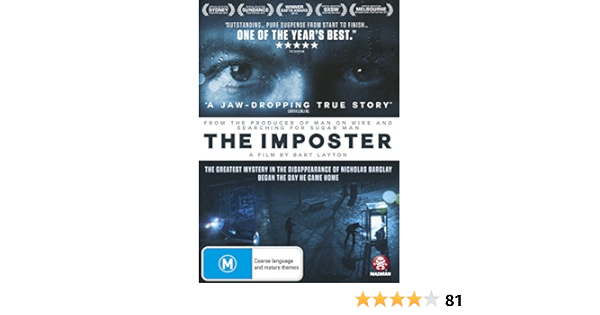 Amazon Co Jp Imposter The Dvd Import Dvd ブルーレイ Imposter