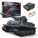 Mould King 20014 MOC技術トラ戦車積み木キット、電子ジャイロスコープと音声付き遠隔制御技術輸送車戦車積み木キット、技術積み木おもちゃキット（800+件）