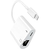 Apple MFI認定 Lightning - イーサネットアダプター iPhone用 2イン1 LAN イーサネットネットワークからLightningアダプター iPhone 14/13/Pro Max/12/11/XS/XR/X/8/7/6/5 