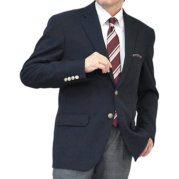 Amazon.co.jp: [大阪三和] メタルボタン紺ブレザー ジャケット