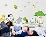 Amaonm ®新しい動物壁デカールfor Kids Beroom教室 AM8003
