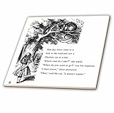 InspirationzStoreビンテージアート – 道路which do I take Cheshire cat Alice in Wonderland – ジョン・テニエル – タイル 12" 