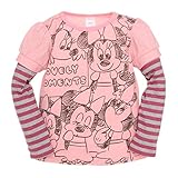 西松屋 ミニー袖ボーダーレイヤード長袖Ｔシャツ 【100cm・110cm・120cm】 110