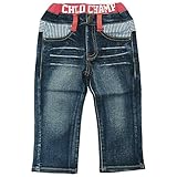 【秋冬物】 CHILD CHAMP(チャイルド チャンプ) ストレッチデニム×ヒッコリー切替パンツ 95cm /NB NO.C-86153313