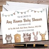 フォレストWoodland Animals Invitationsベビーシャワー招待状 150 Invitations