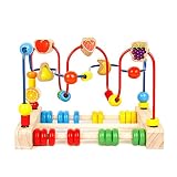 ベビークラシックおもちゃの子供木製のローラーコースタービーズ早期学習教育玩具 - 迷路おもちゃビーズ ( Color : B )