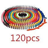 ドミノ倒し 積み木 知育玩具 天然木製 120個 おもちゃ カラフル こども 誕生日 Broadroot