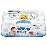【ベビー用品】ユニ・チャーム　ムーニー おしりふき トイレに流せる やわらか素材 50枚入り　本体 　ノンアルコール・無香料×12点セット　(4903111244867)