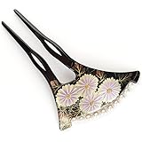 かんざし 蒔絵 和装 髪飾り 日本製 kanzasi Watmosphere ワトモスフィア ヘアーアクセサリー 着物 礼装用 留袖 卒業式 入学式 パール 8w502