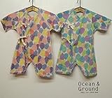 OCEAN&GROUND（オーシャンアンドグラウンド） コンビ肌着 BALLOOOON (60) 60,EG エメラルドグリーン