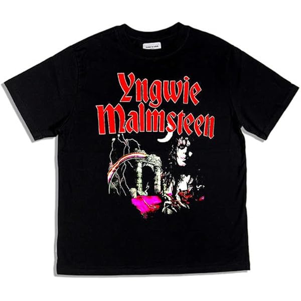 Amazon | [DAGNI] Yngwie Malmsteen ギタリスト ロック バンド Tシャツ