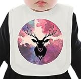 Colourful Deer ネクタイを有する有機ビブ Medium
