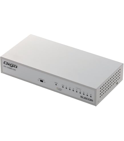 Amazon | エレコム スイッチングハブ(LANハブ) Giga対応 8ポート 電源